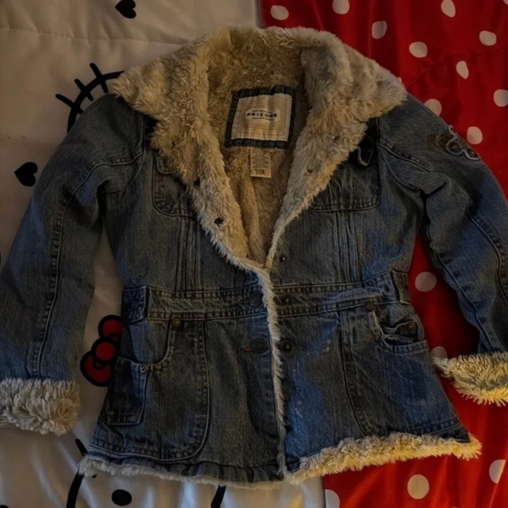 Arizona Jean Company Denim Jacket with Sherpa Lining